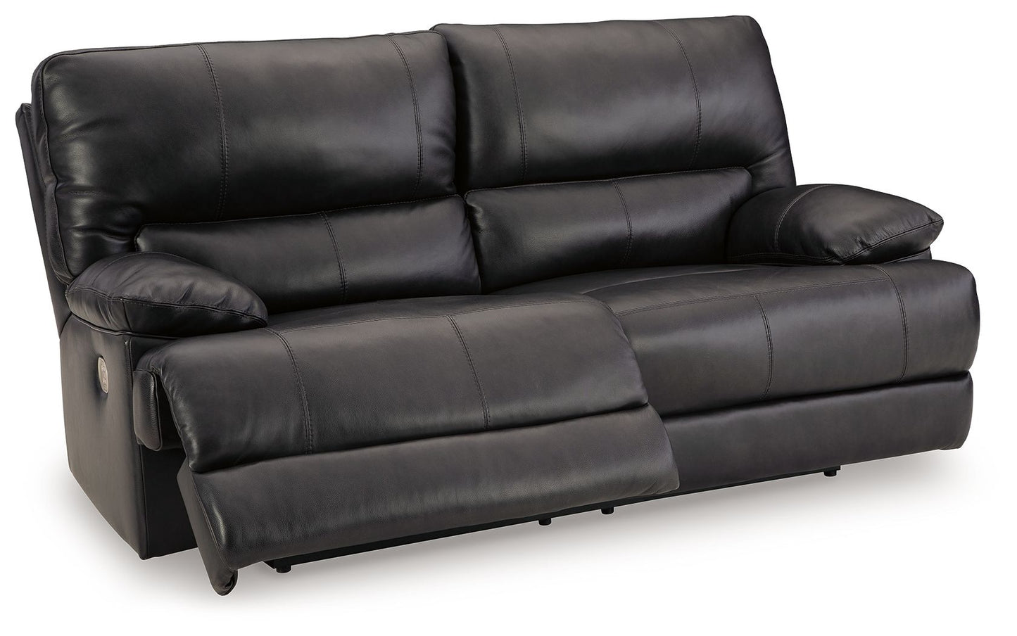 Black Leather Upholstered Reclining Sofa And Loveseat 7/18 - view 5
