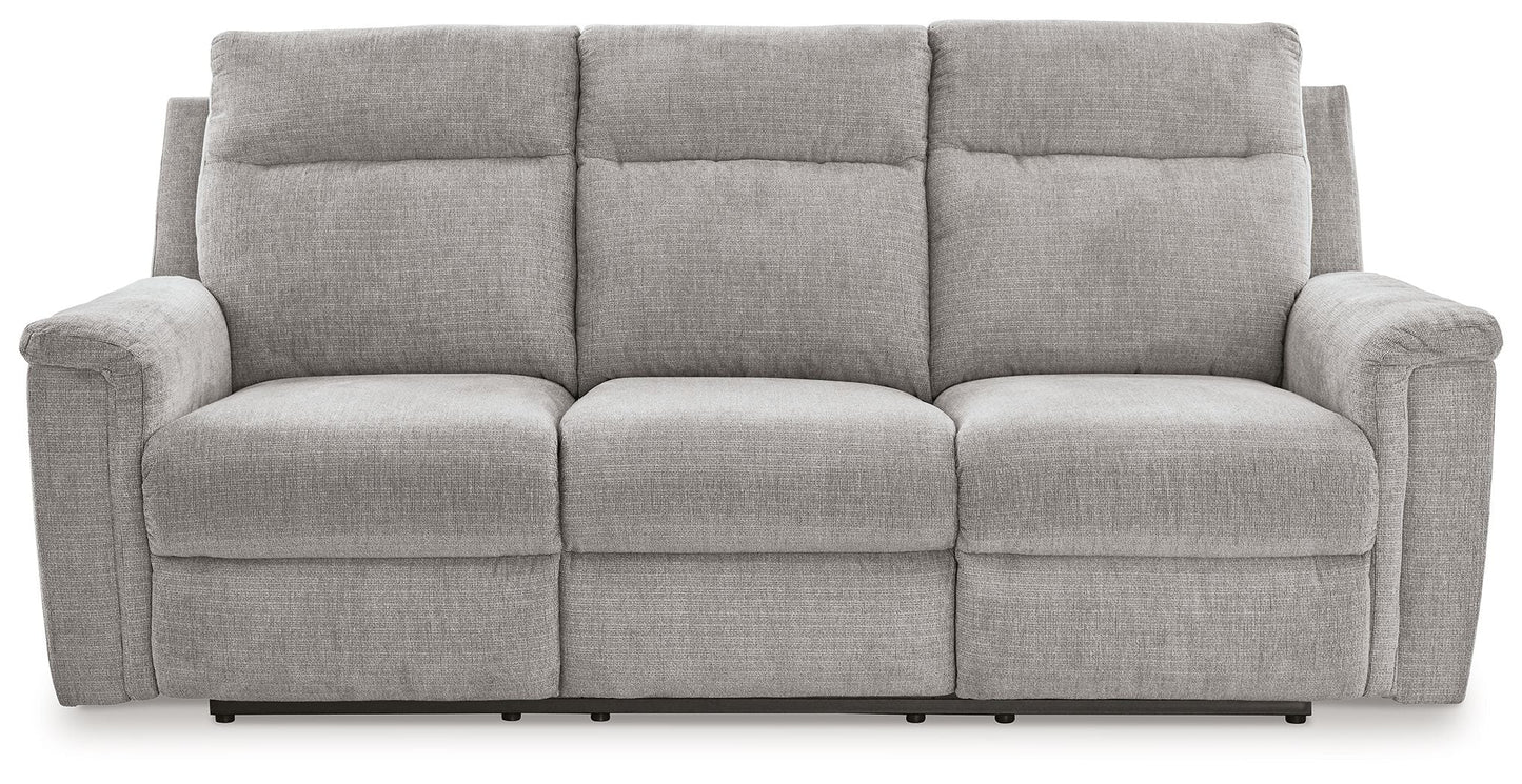 Ash Fabric Upholstered Reclining Sofa And Loveseat - view 10