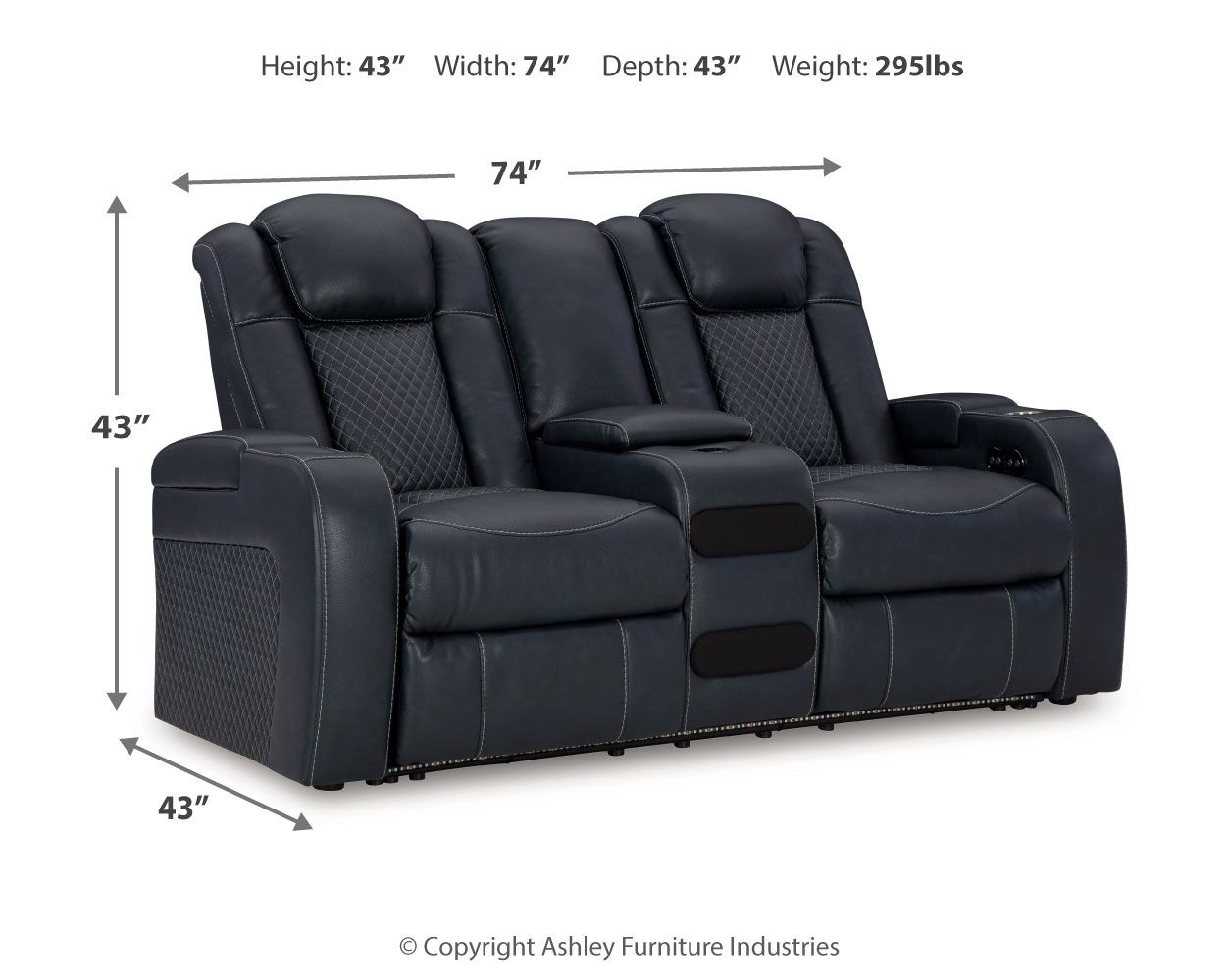 Shadow Storage Reclining Loveseat - view 8