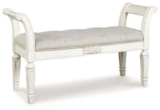 Realyn - Accent Bench - Antique White