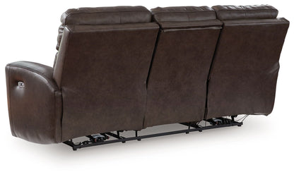 Crossplex - Smoke - Power Recline Sofa With Adjustable Headrest