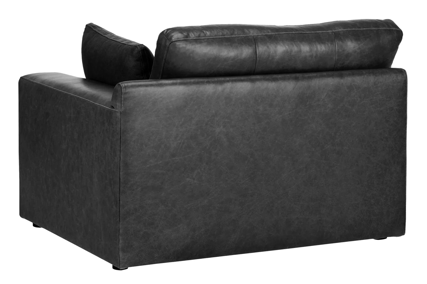 Modern Leather Match Sectional