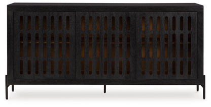 Vallisburg - Accent Cabinet - Black / Natural