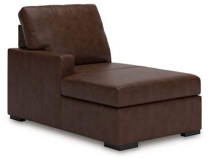 Modern Leather Match Sectional