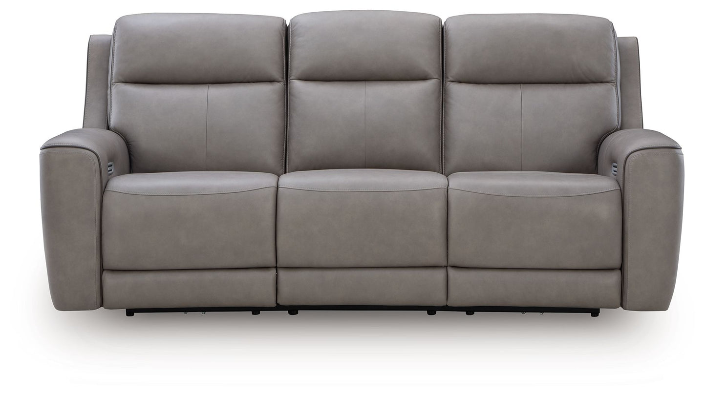 Modern Leather Match Sofa