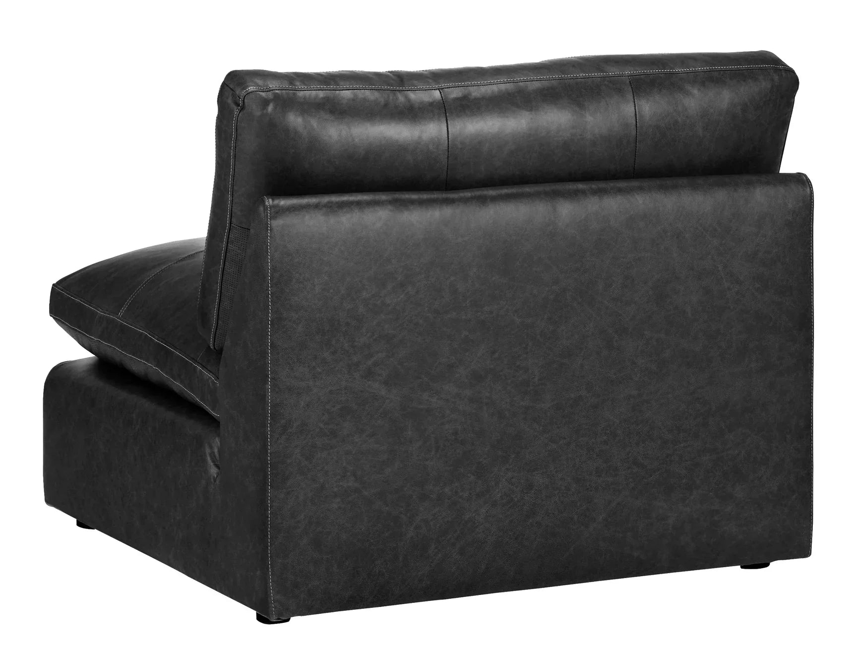 Modern Leather Match Sectional