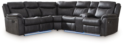 Modern Faux Leather 2-Piece Sectional - Carbon