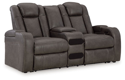 Shadow Storage Reclining Loveseat - front view