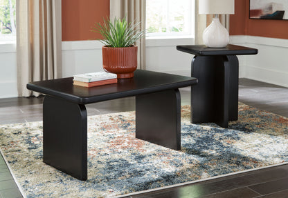Manor Stone - Occasional Table Set (Set of 2) - Black