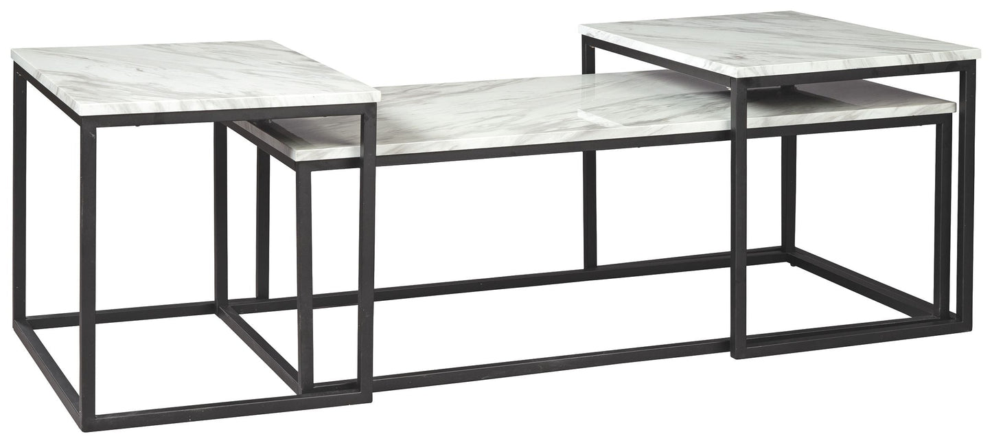 Donnesta Gray / Black - Occasional Table Set (Set of 3)