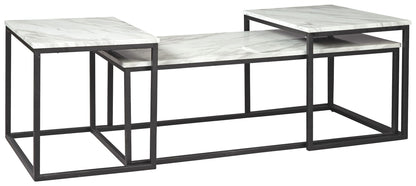 Donnesta Gray / Black - Occasional Table Set (Set of 3)