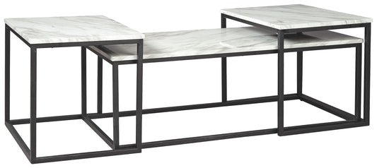 Donnesta Gray / Black - Occasional Table Set (Set of 3)