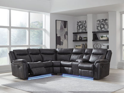 Modern Faux Leather 2-Piece Sectional