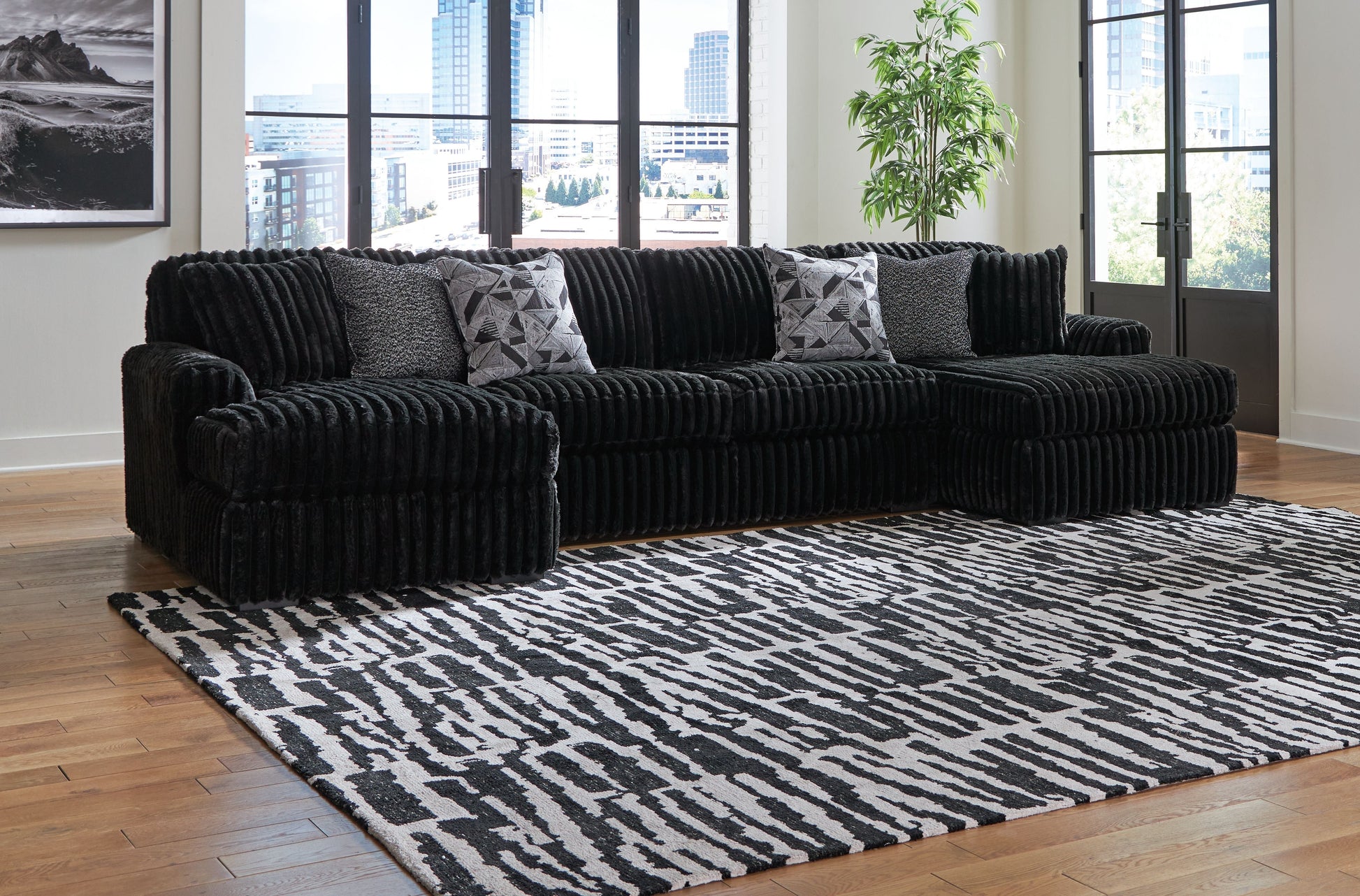 Modern Fabric 4 Piece Living Room Sets