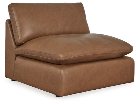 Modern Leather Match Sectional