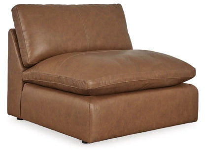 Modern Leather Match Sectional