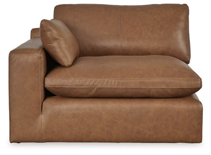 Modern Leather Match Sectional