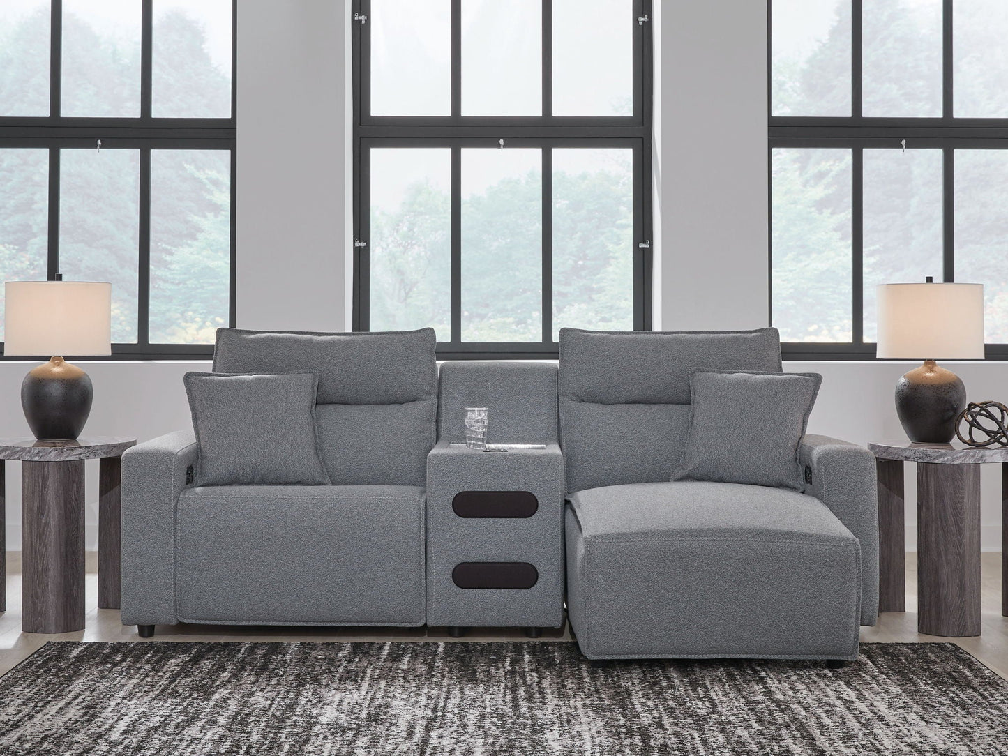 Modmax II - Reclining Sectional - Salt And Pepper