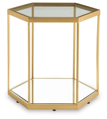 Veerwick - Accent Cocktail Table - Gold Finish