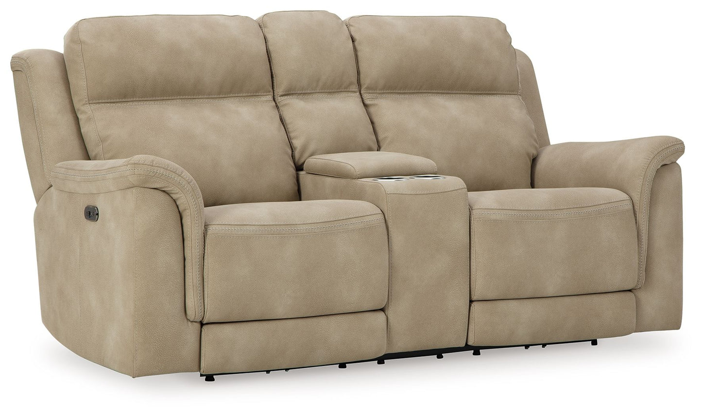 Modern Microfiber Loveseat - Beige