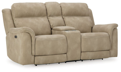 Modern Microfiber Loveseat - Beige