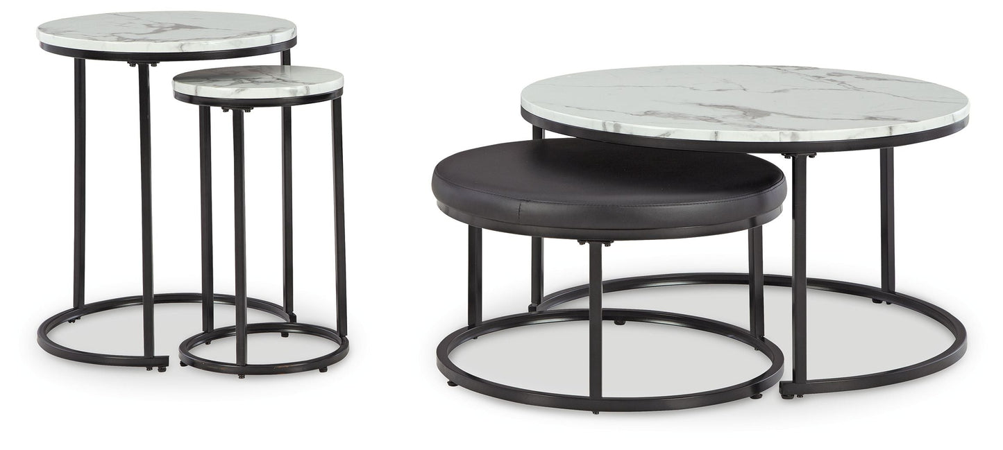 Jusmour - Occasional Nesting Table (Set of 4) - Black / White