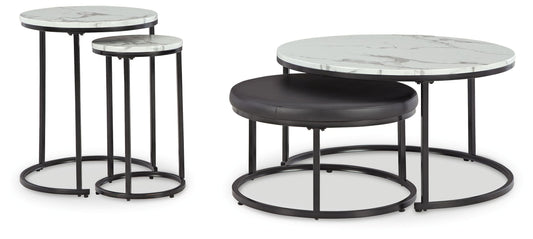 Jusmour - Occasional Nesting Table (Set of 4) - Black / White