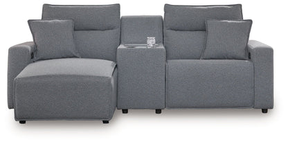 Modern Fabric Sectional - Gray - 3 Pc. Power Reclining Sectional
