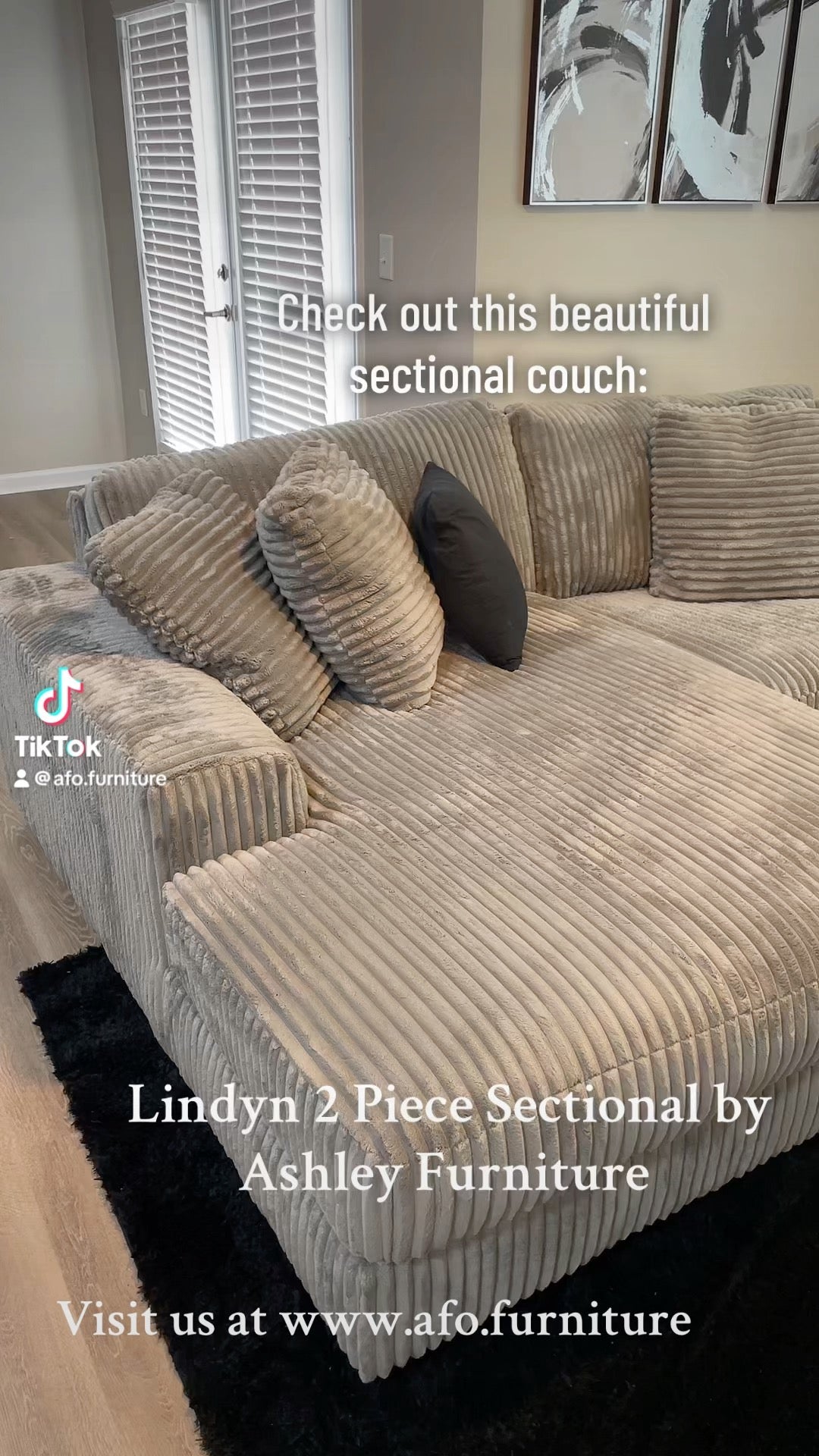 Modern Fabric 2-Piece Sectional