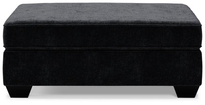 Lavernett - Oversized Accent Ottoman - Charcoal