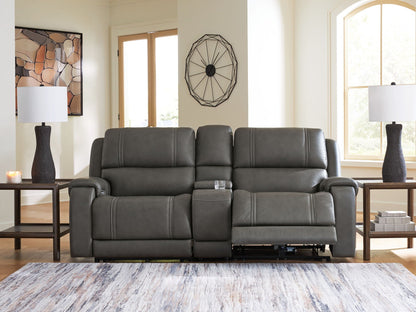 Modern Leather Match Sectional