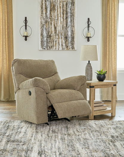 Putty Fabric Upholstered Reclining Sofa And Loveseat - view 5