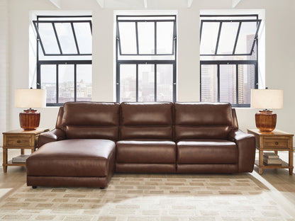 Modern Leather Match Sectional