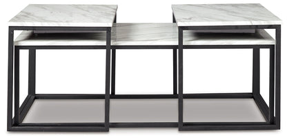 Donnesta - Occasional Table Set (Set of 3) - Gray / Black