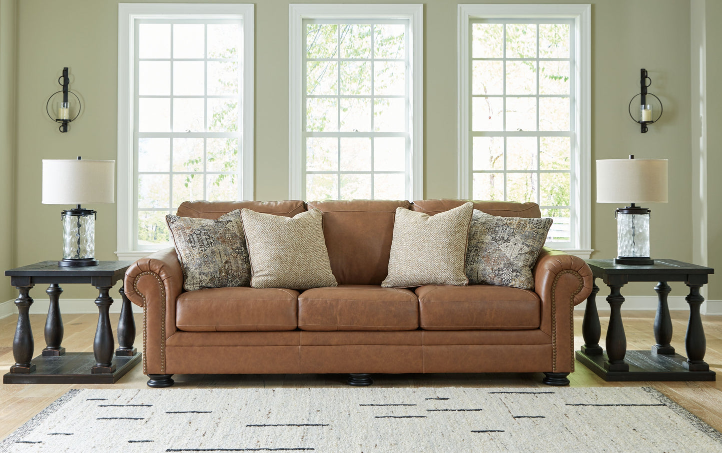 Carianna Caramel Leather Sofa
