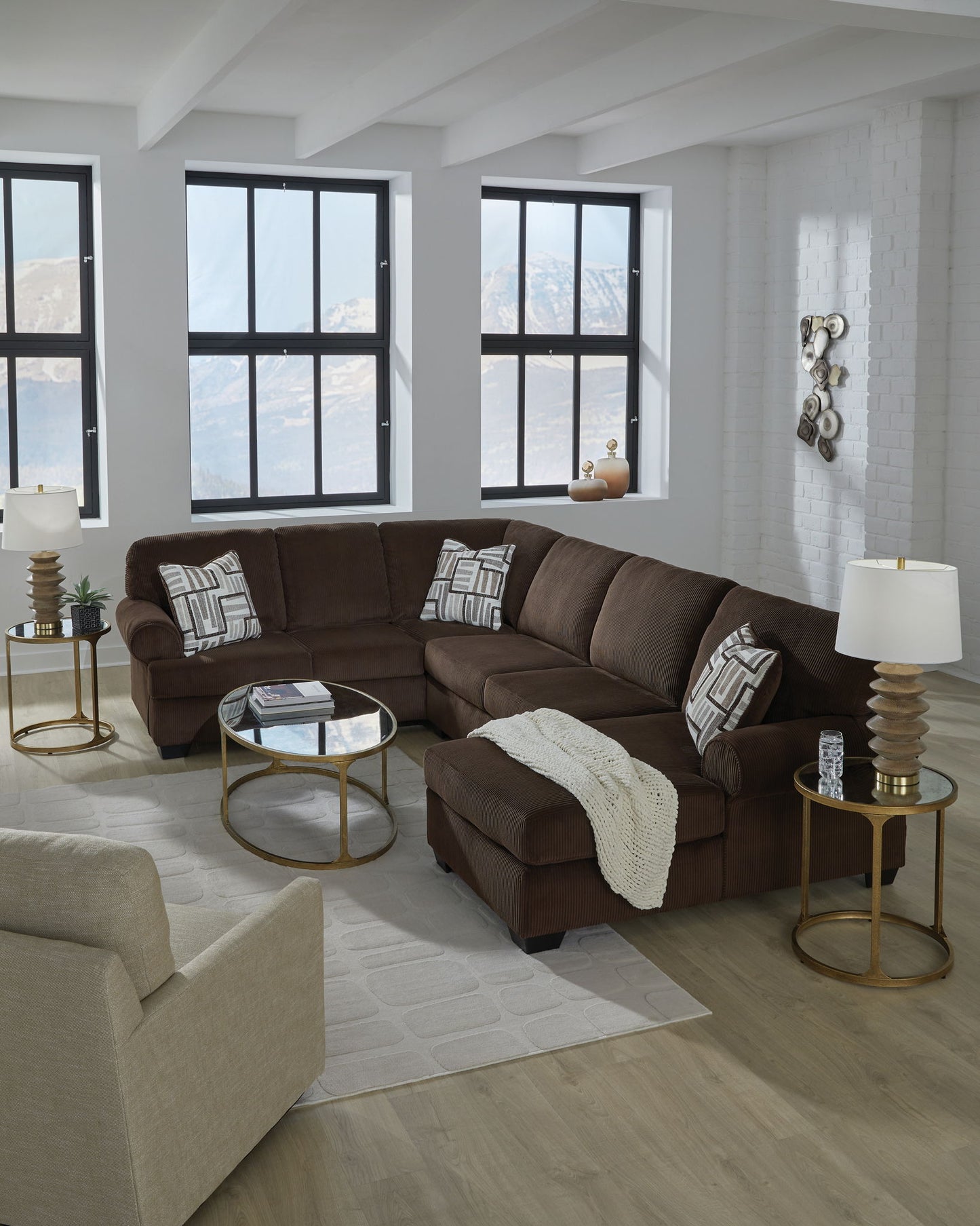 Kimlee Chocolate Sectional
