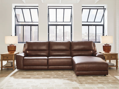 Modern Leather Match Sectional