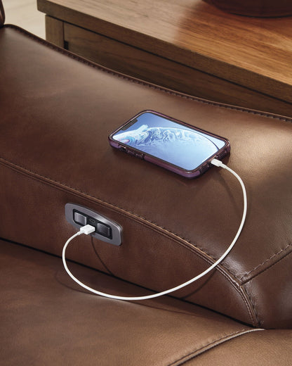 Modern Leather Match Sectional