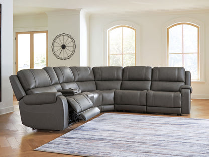 Modern Leather Match Sectional