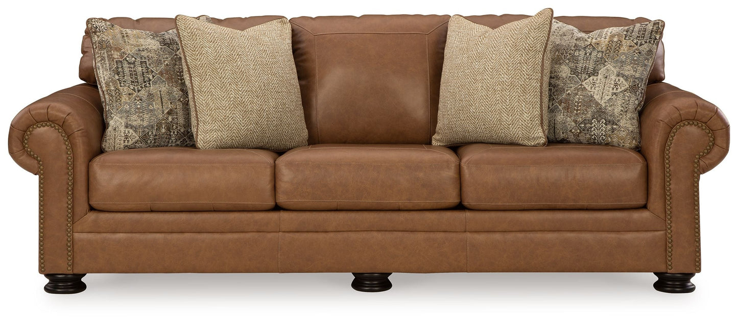Carianna Caramel Leather Sofa