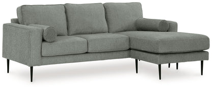 Dark Gray Stationary Sofa And Loveseat - side view