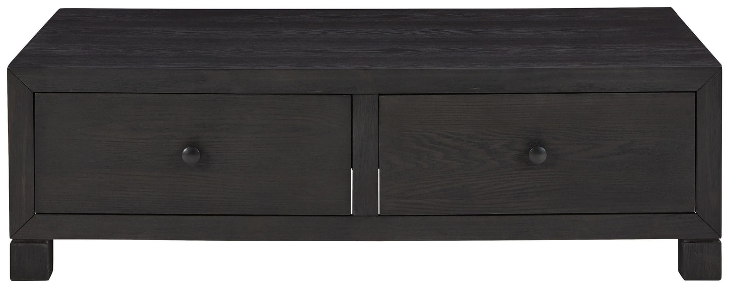Foyland  Black - Cocktail Table With Storage