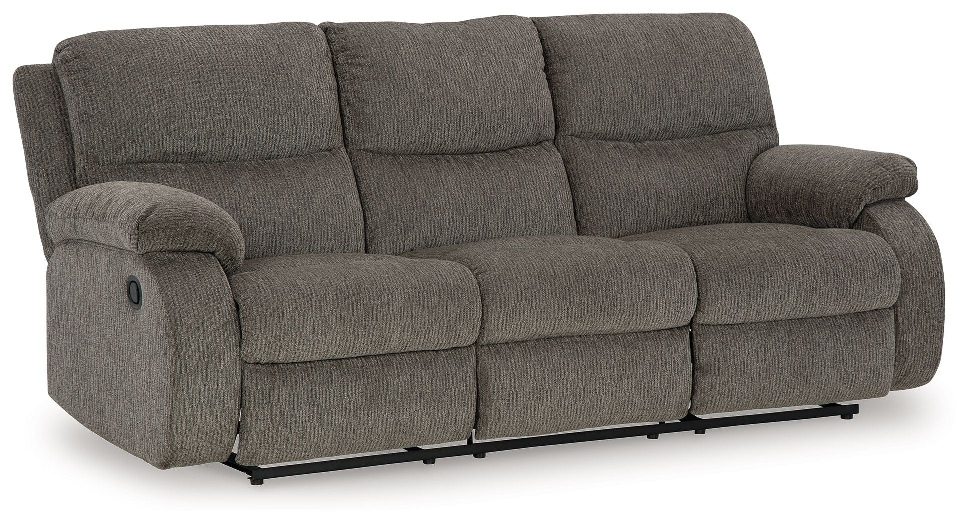 Dark Gray Reclining Sofa And Loveseat 6/25 - rear view