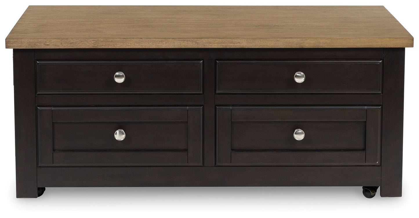 Drazmine - Lift Top Cocktail Table - Brown