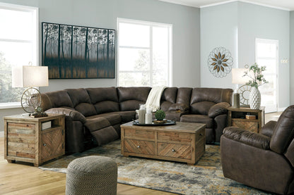 Modern Faux Leather 3 Piece Living Room Sets - Dark Brown