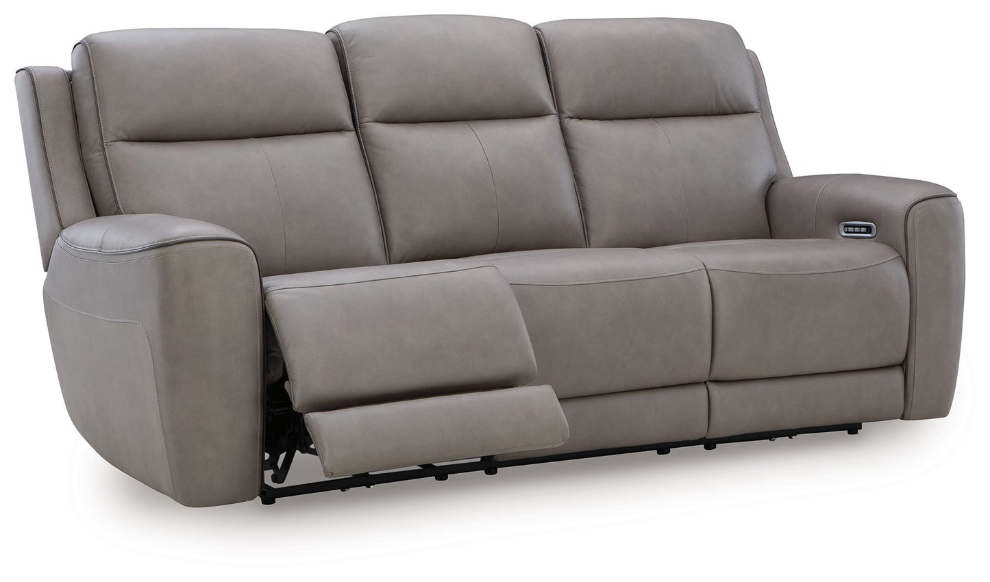 Modern Leather Match Sofa - Coin