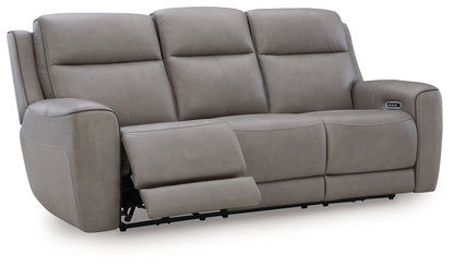 Modern Leather Match Sofa - Coin