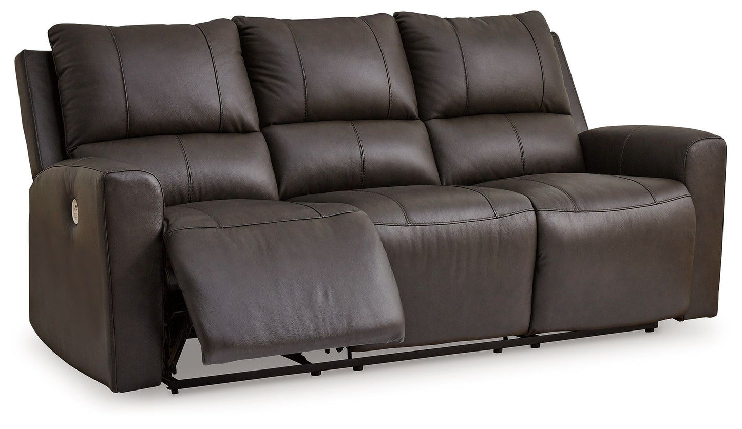Modern Leather Match Sofa
