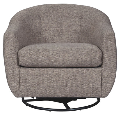 Upshur - Swivel Glider Accent Chair - Taupe