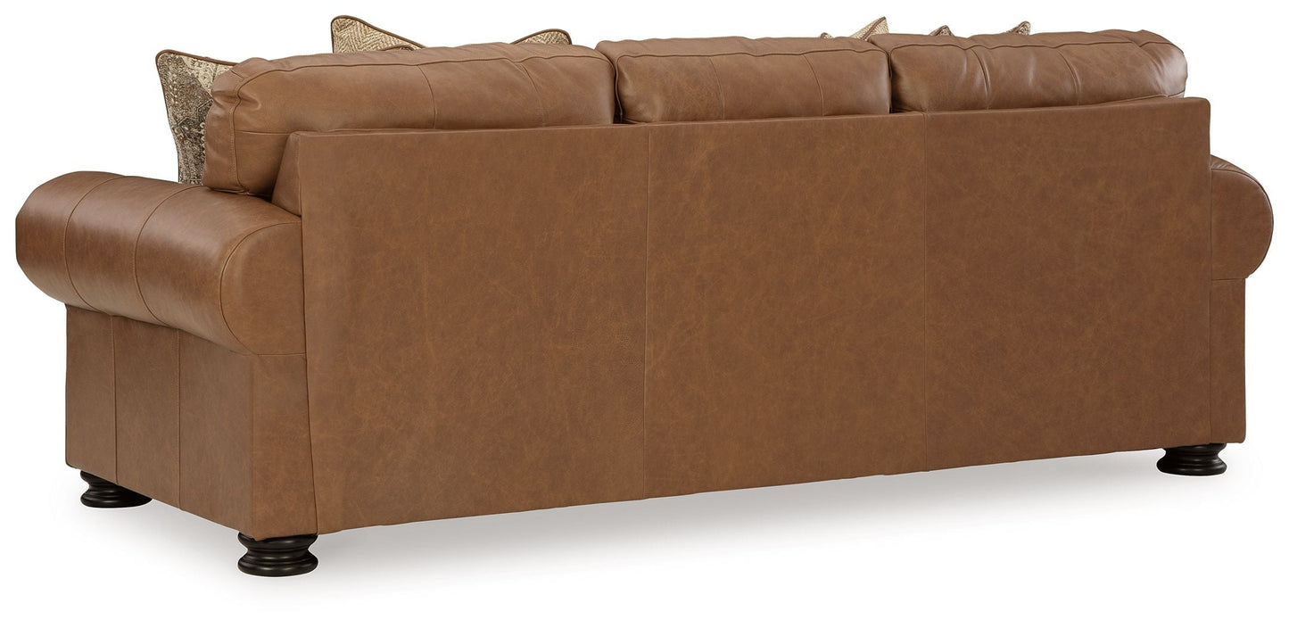 Carianna Caramel Leather Sofa